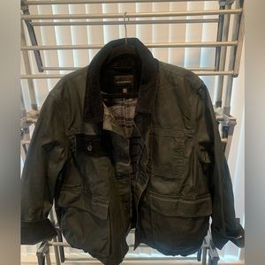 Banana Republic black waxed canvas jacket